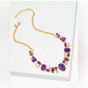 Talbots Purple and Gold Crystal ensemble Necklace